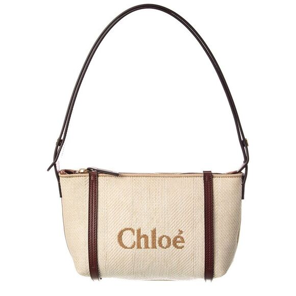 Chloé Handbags - Chloé Carry Raffia & Leather Shoulder Bag, White